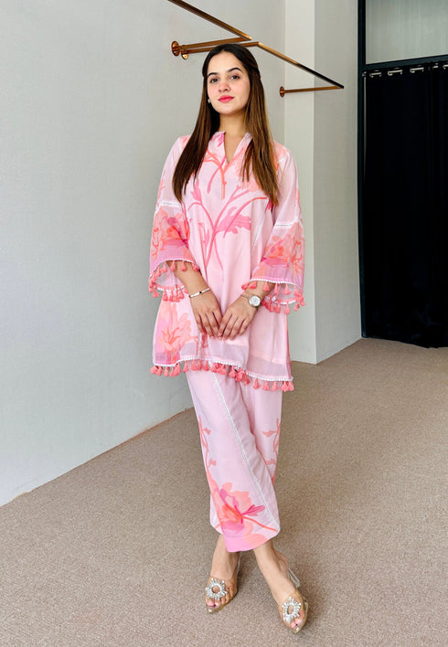 Pastel Pink Festive Kurta Set